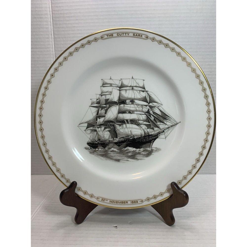 Spode The Cutty Sark Plate 10" Bone China 1969 Excellent‎ Vintage Condition